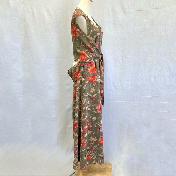 Coldwater Creek plus size open back bodice wrap floral print maxi dress size 22W - Picture 7 of 14
